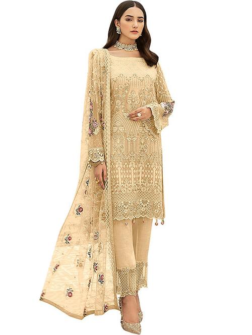 embroidered unstitched suit set - 20233902 - Very Small Image - 1
