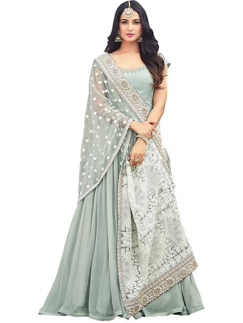 embroidered unstitched suit set - 20234804 - Very Small Image - 1