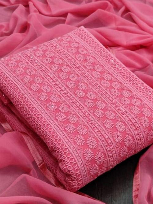 embroidered unstitched suit set - 20234967 - Very Small Image - 1