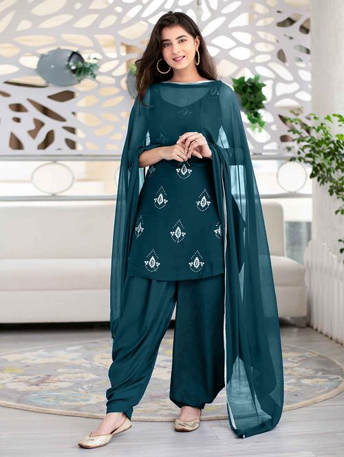 embroidered unstitched suit set - 20235234 - Very Small Image - 1