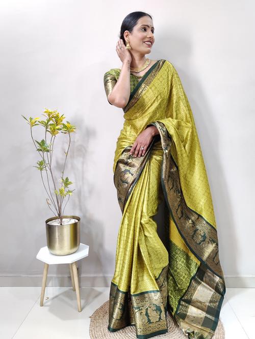zari work dharmavaram saree - 20239202 - Very Small Image - 1