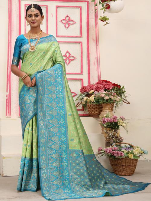 jacquard work kanjivaram saree - 20239630 - Very Small Image - 1