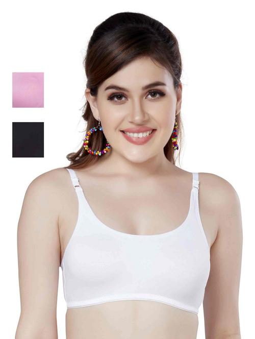 pack of 3 solid regular bra - 20240193 - Very Small Image - 1