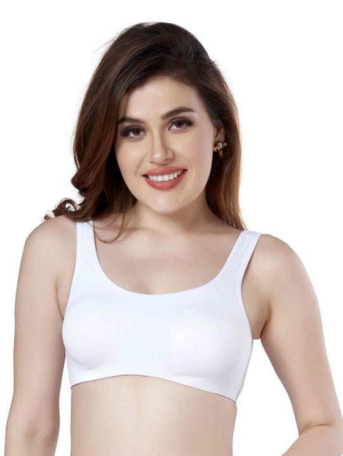 white cotton blend lette bra - 20240205 - Very Small Image - 1