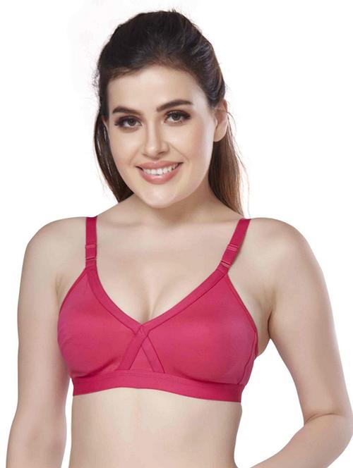 pink cotton blend tshirt bra - 20240280 - Very Small Image - 1