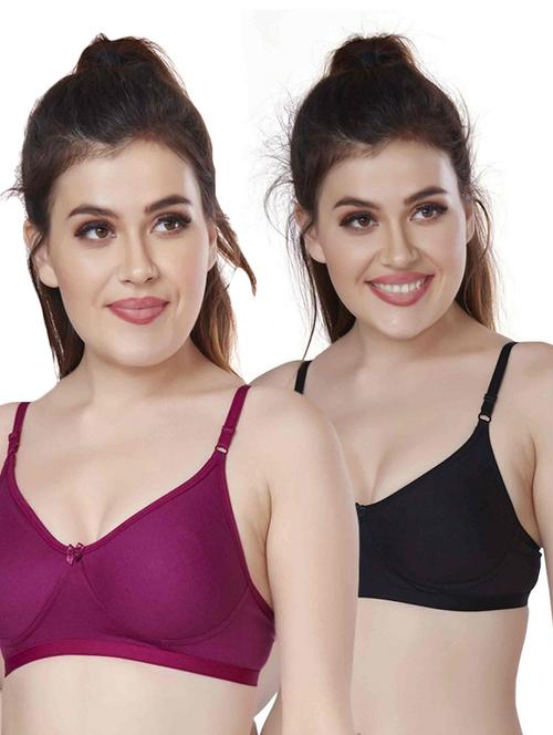 women solid bra combo - 20240318 - Very Small Image - 1