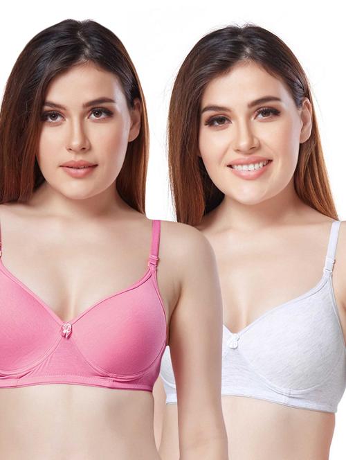 women solid bra combo - 20240340 - Very Small Image - 1