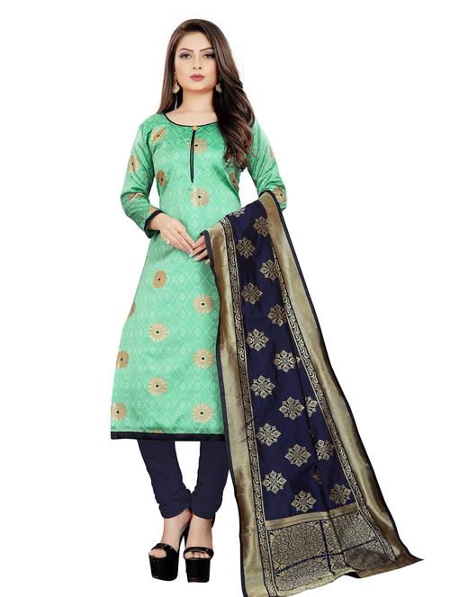 zari work unstitched suit set - 20240764 - Very Small Image - 1