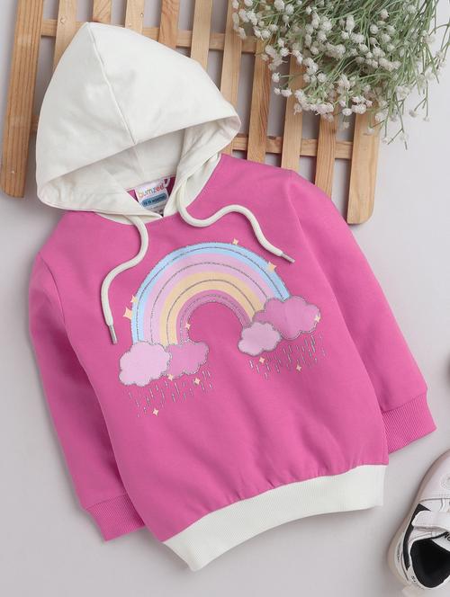 front print hood neck sweatshirt - 20242920 - Very Small Image - 1
