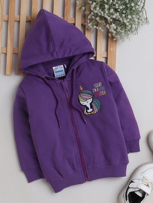 placement print hood neck sweatshirt - 20242924 - Very Small Image - 1