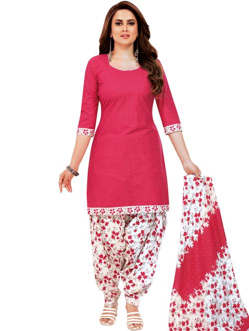floral printed unstitched suit set - 20242966 - Very Small Image - 1