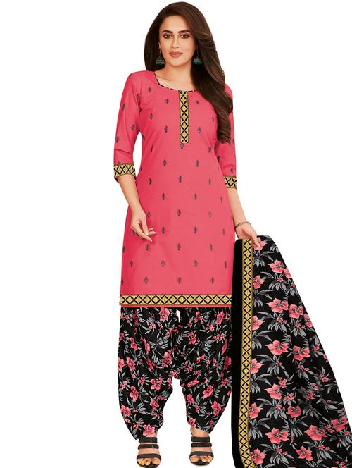 floral print unstitched suit set - 20242984 - Very Small Image - 1