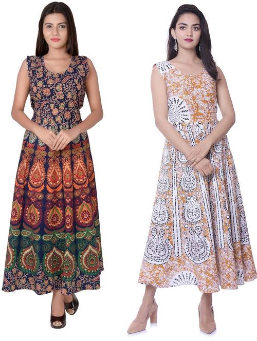 pack of 2 fit & flare ethnic dress - 20243767 - Very Small Image - 1