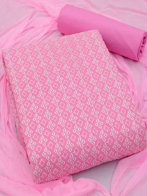 pink colored unstiched dress - 20244982 - Very Small Image - 1
