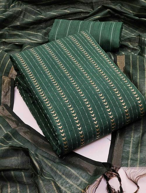 green self design unstitched suit set - 20245076 - Very Small Image - 1