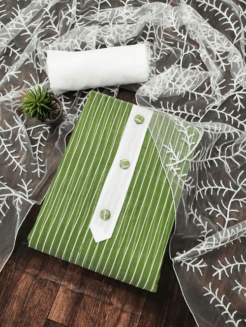 green striped unstitched suit set - 20245214 - Very Small Image - 1