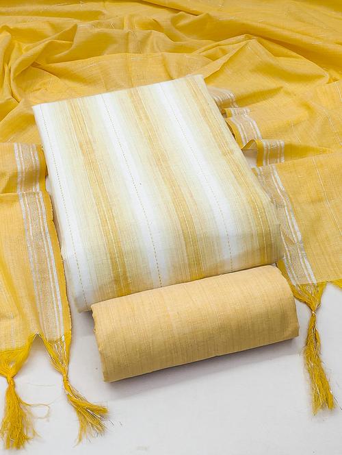 lemon sherbet colored unstiched dress - 20245268 - Very Small Image - 1