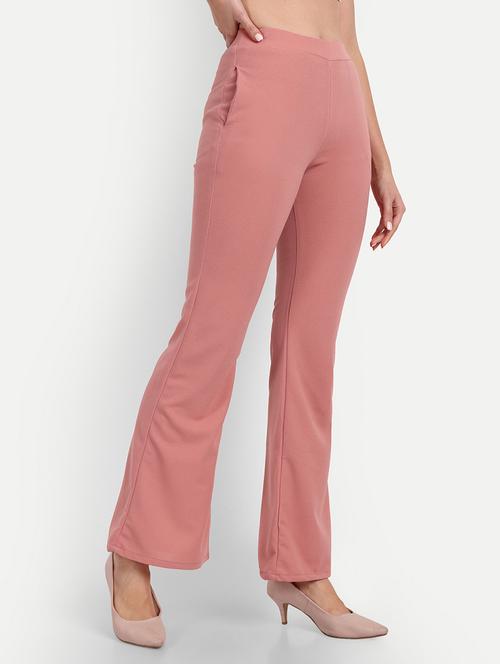 pink solids bootcut trousers - 20246348 - Very Small Image - 1