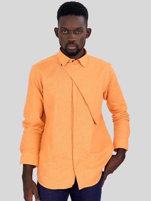 men solid linen casual shirt - 20246808 - Very Small Image - 1