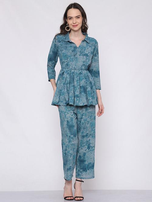 blue tie & dye top and trouser co-ord set - 20249032 - Very Small Image - 1