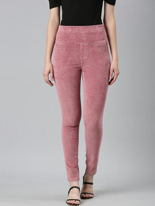 pink solid ankle length legging - 20249130 - Very Small Image - 1