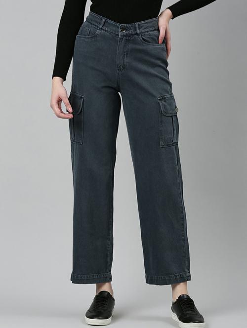 women's high rise plain cargo - 20249660 - Very Small Image - 1