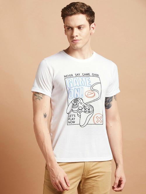 round neck graphic print regular t-shirt - 20250002 - Very Small Image - 1