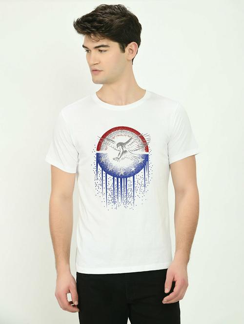 round neck graphic print regular t-shirt - 20250011 - Very Small Image - 1