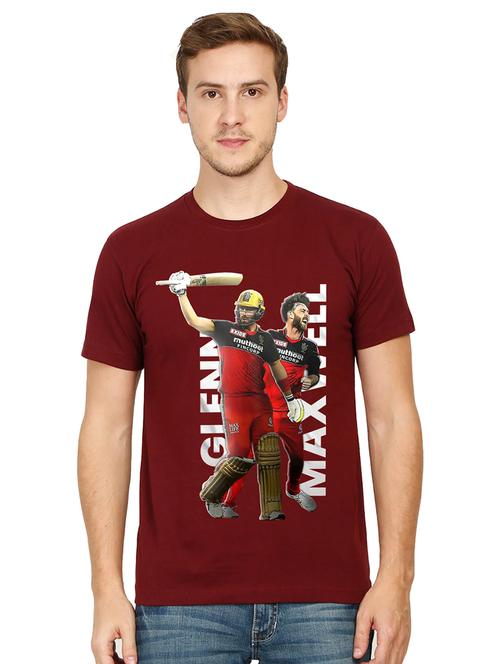 mens round neck front print regular t-shirt - 20250473 - Very Small Image - 1