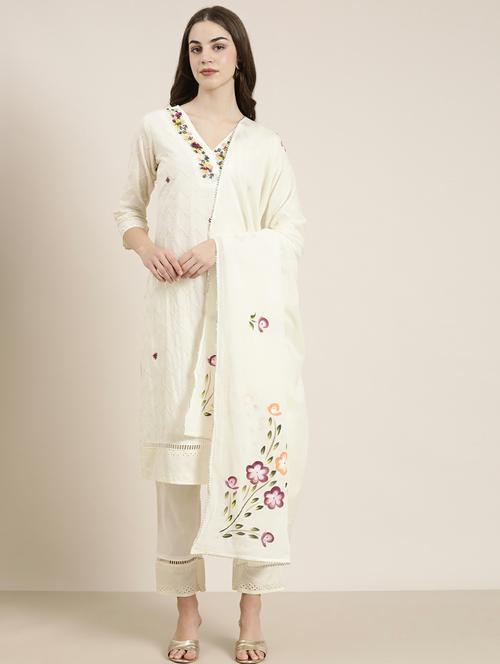 women embroidered kurta pant set with dupatta - 20251269 - Very Small Image - 1