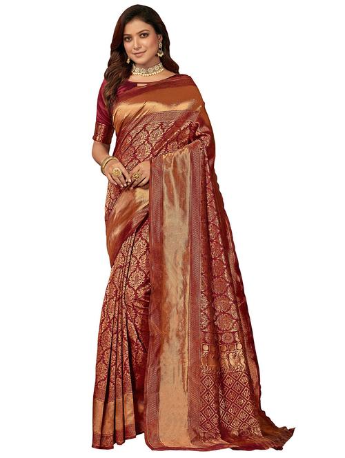 jacquard work kanjivaram saree with blouse - 20251778 - Very Small Image - 1