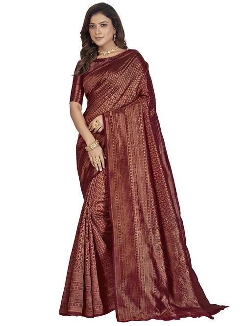 jacquard work banarasi saree with blouse - 20251830 - Very Small Image - 1