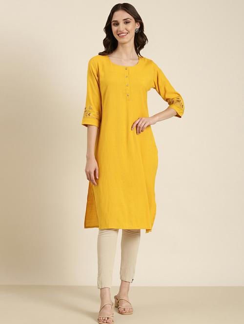 women embroidered straight kurta - 20252315 - Very Small Image - 1