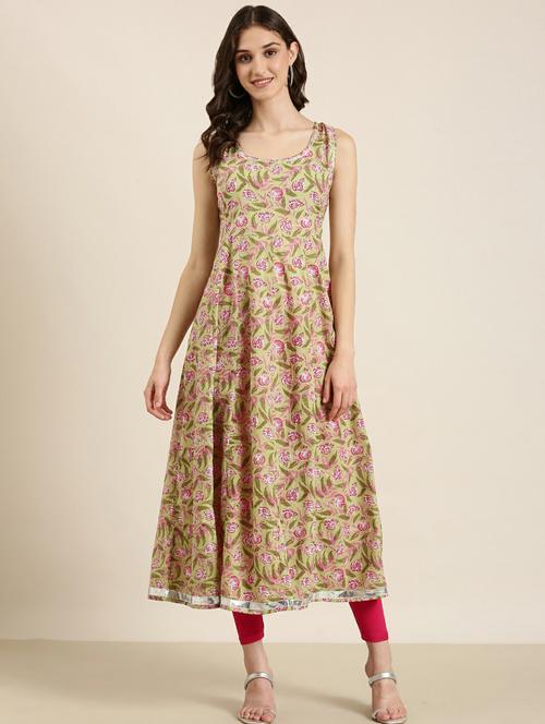 women floral print a-line kurta - 20252388 - Very Small Image - 1