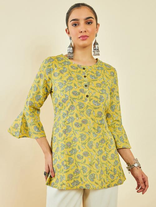 women floral print a-line tunic - 20253035 - Very Small Image - 1