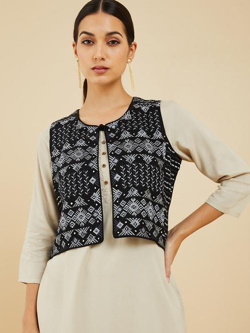 black rayon jacket - 20253231 - Very Small Image - 1