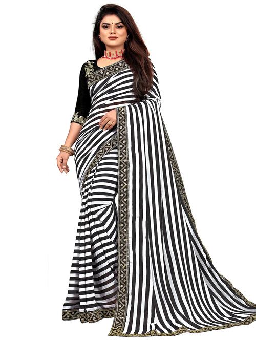 multi colored printed saree with blouse - 20253789 - Very Small Image - 1
