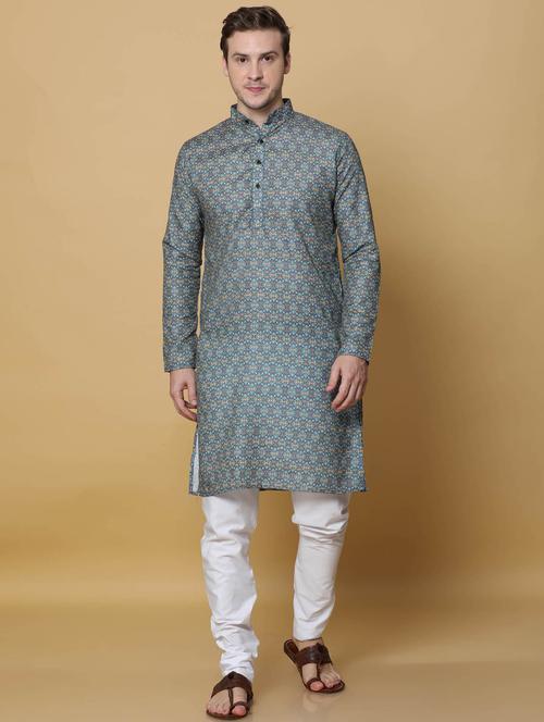 digital printed cotton kurta pyjama - 20254834 - Very Small Image - 1