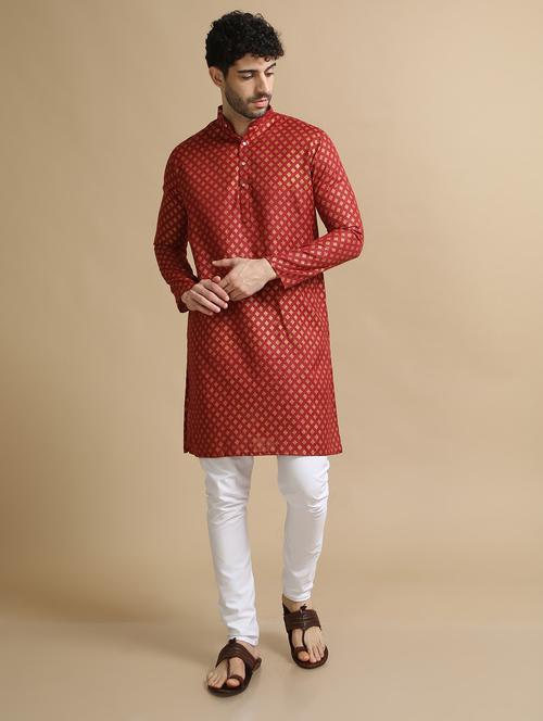 foil printed long kurta - 20255071 - Very Small Image - 1
