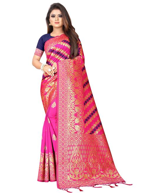 zari work banarasi silk saree - 20255686 - Very Small Image - 1
