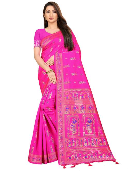 zari work banarasi silk saree - 20255745 - Very Small Image - 1