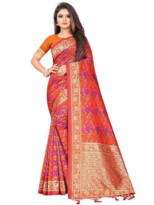 zari work banarasi silk saree - 20255786 - Very Small Image - 1
