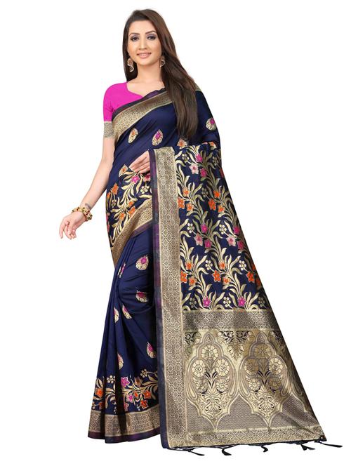 zari work banarasi silk saree - 20255877 - Very Small Image - 1