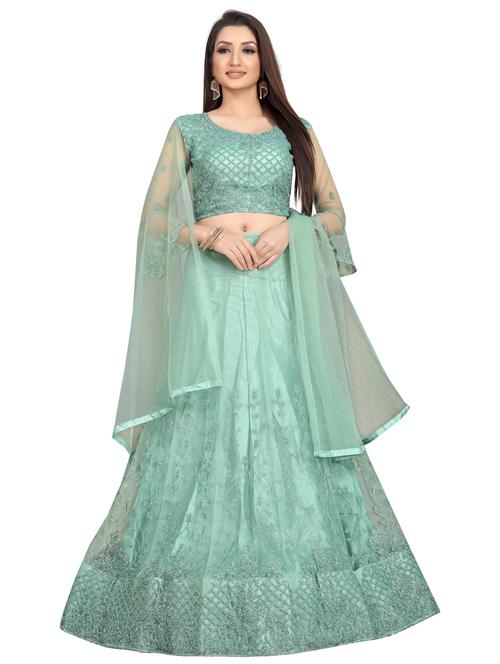 purist blue colored flared lehenga - 20255941 - Very Small Image - 1