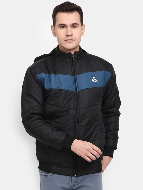 men color block cotton casual jacket - 20257019 - Very Small Image - 1