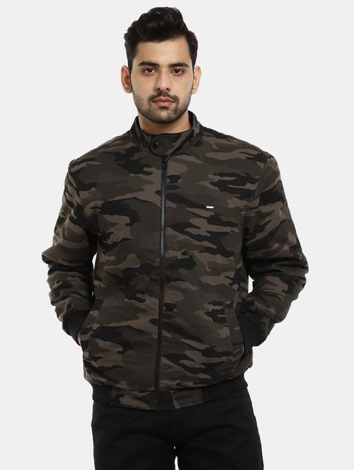 men multi colored camouflage printed cotton casual jacket - 20257034 - Very Small Image - 1