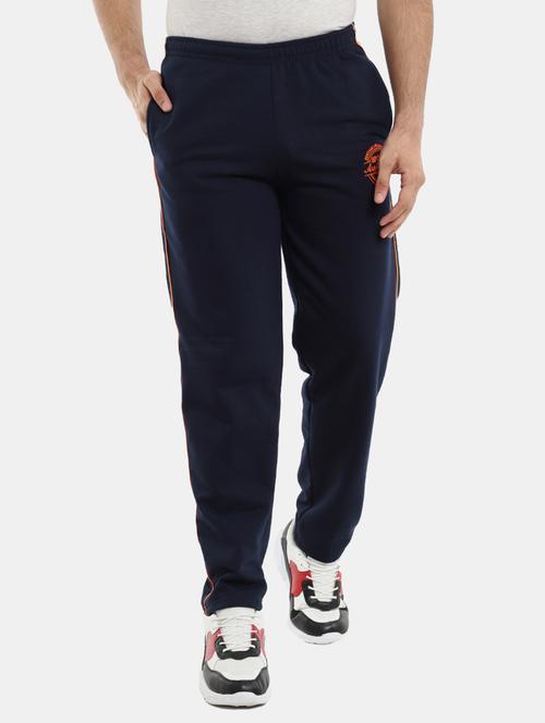 men navy blue ankle length cotton track pant - 20257382 - Very Small Image - 1