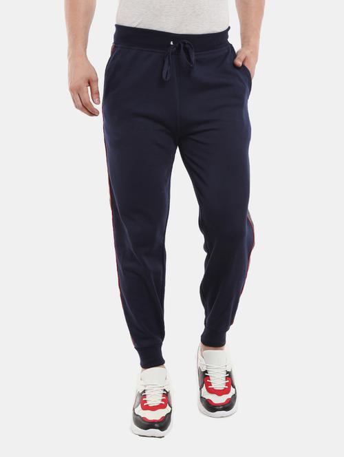 men navy blue cotton jogger - 20257398 - Very Small Image - 1