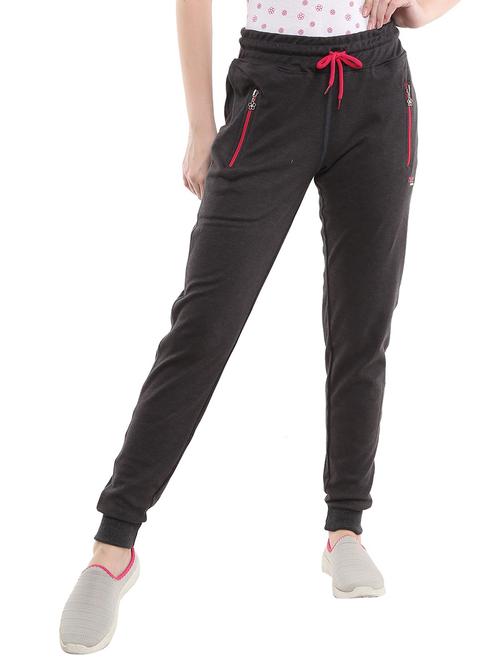 grey solid relaxed fit yoga pants - 20258459 - Very Small Image - 1
