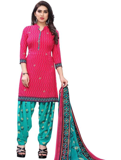 pink colored unstiched dress - 20258510 - Very Small Image - 1